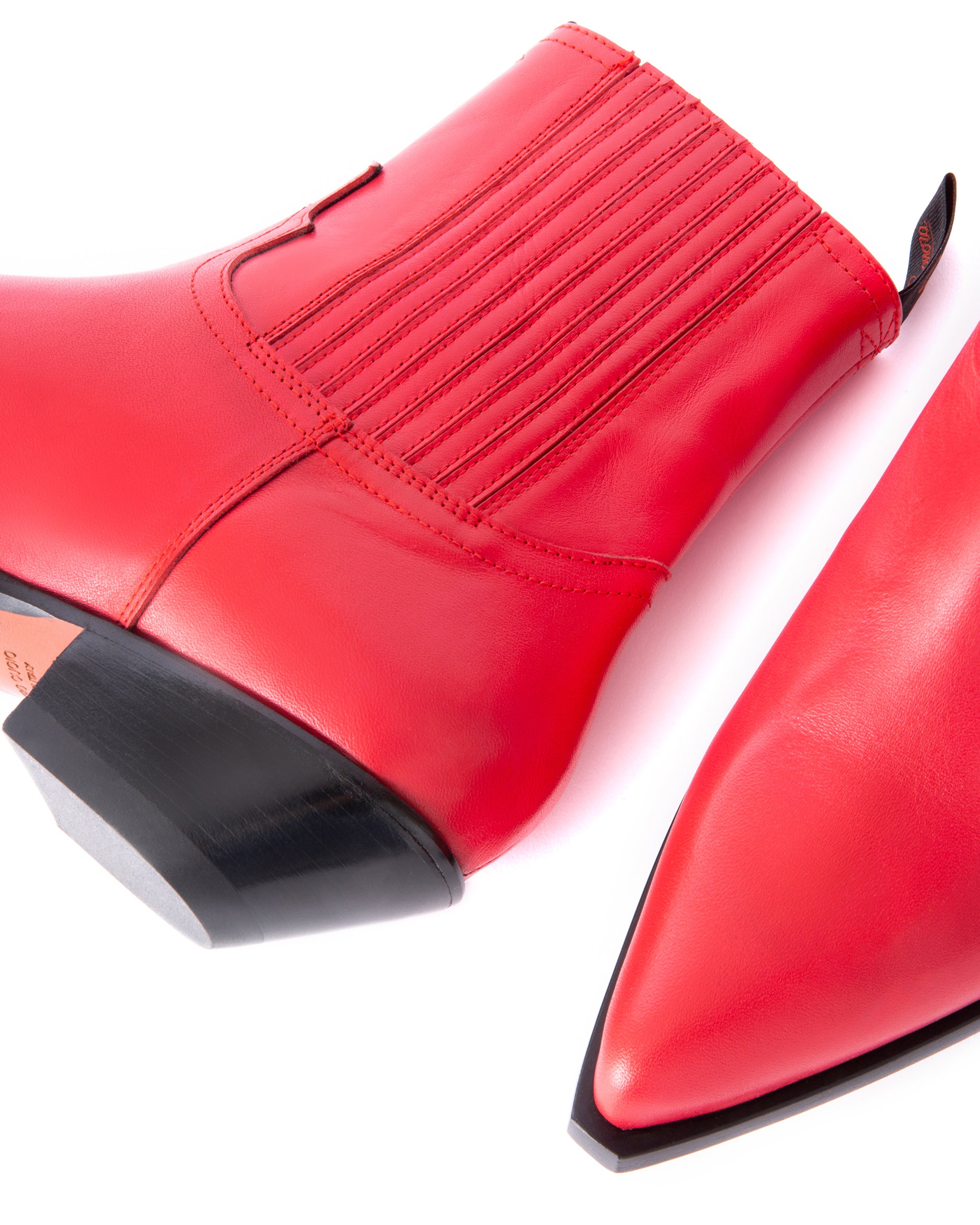 Hidalgo Women's Ankle Boots in Red Calfskin 03